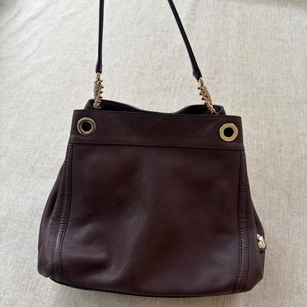 COACH Edie Pebbled Leather Hobo Shoulder Bag turnlock ****MISSING STRAP**** - Picture 8 of 8